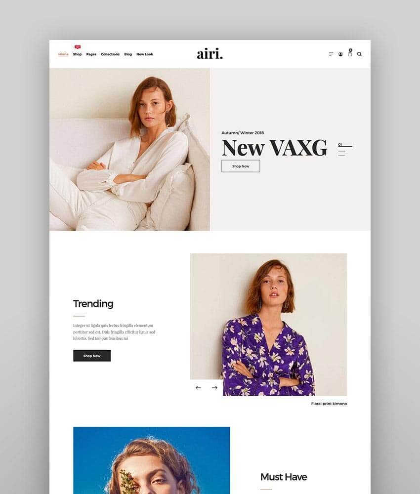 Airi, tema WordPress para tienda online limpia y moderna